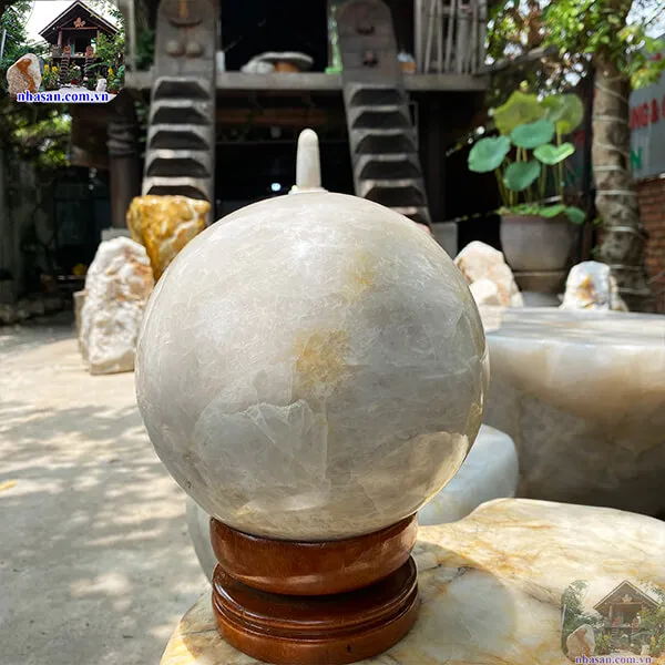 Quả cầu thạch anh hồng 19cm-9.6kg-QC1097