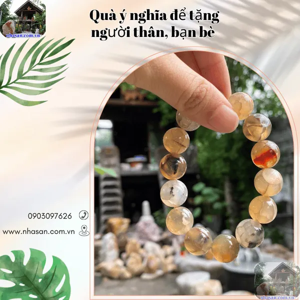 Vòng tay mã não da rắn 14ly