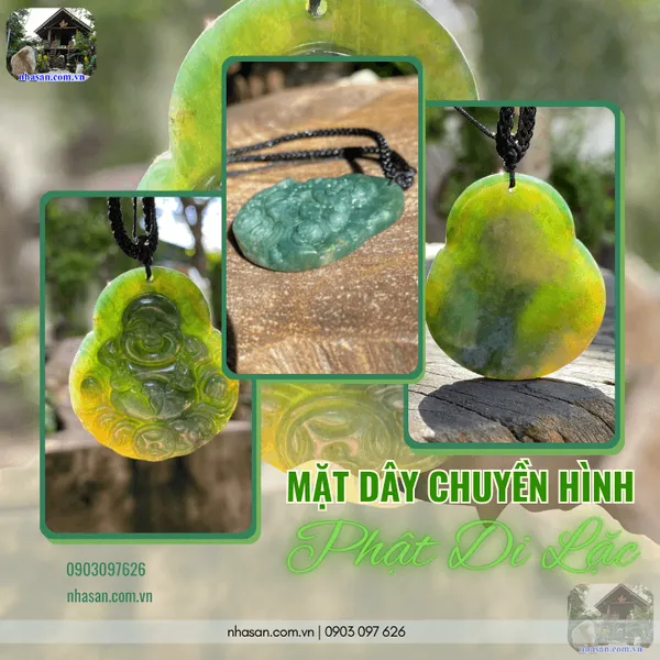 Mặt dây chuyền hình Phật Di Lặc nặng 27gr, cao 4.4cm x ngang 3.9cm - MP35 