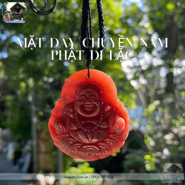 Mặt dây chuyền nam Phật Di Lặc nặng 28gr, cao 4.7cm x ngang 4.2cm - MP32 