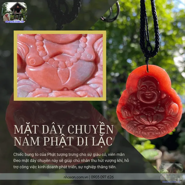 Mặt dây chuyền nam Phật Di Lặc nặng 28gr, cao 4.7cm x ngang 4.2cm - MP32 