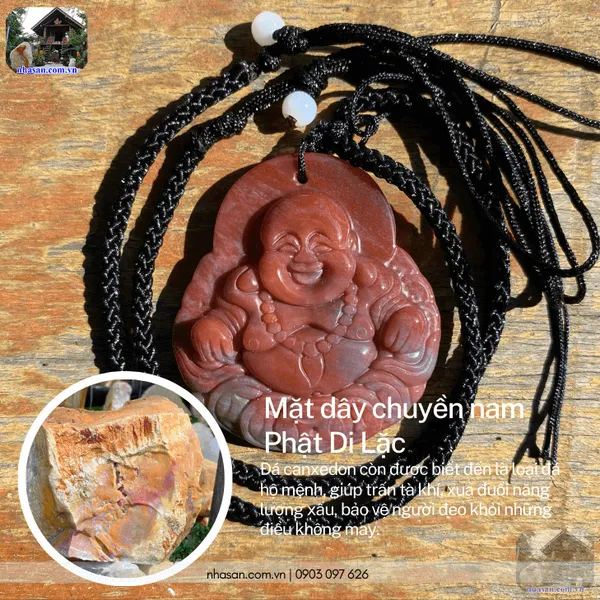 Mặt dây chuyền nam Phật Di Lặc nặng 28gr, cao 4.7cm x ngang 4.2cm - MP32 