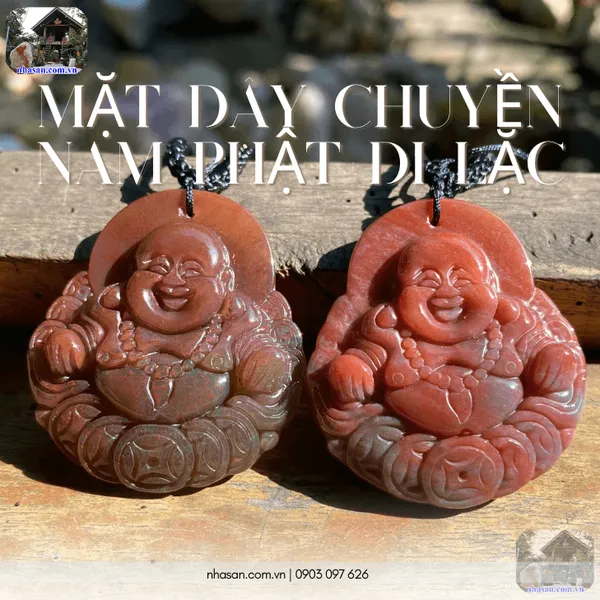 Mặt dây chuyền nam Phật Di Lặc nặng 28gr, cao 4.7cm x ngang 4.2cm - MP32 