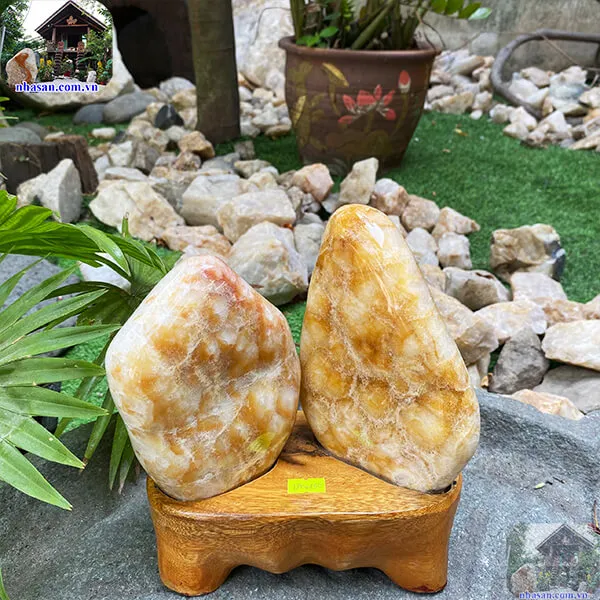 Thạch anh bông vàng 3kg (KT: 20 x 20 cm) - TAV150