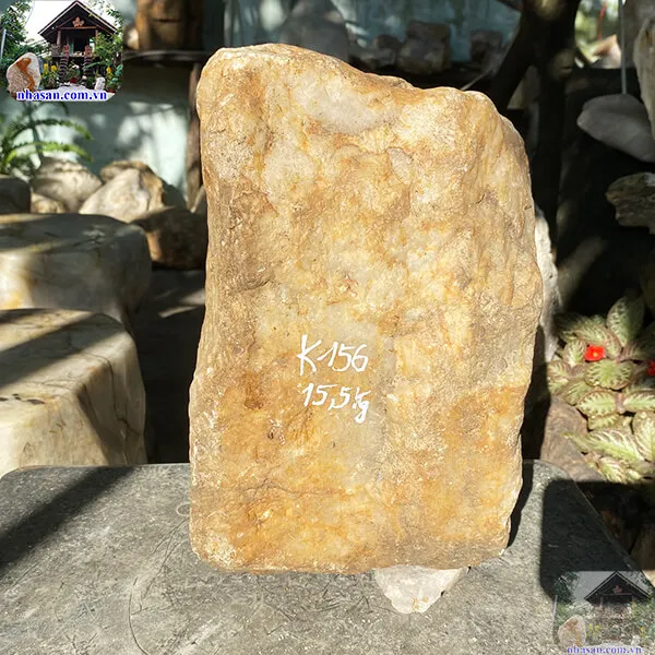Đá thạch anh hồng thô khối 15.5kg-K156