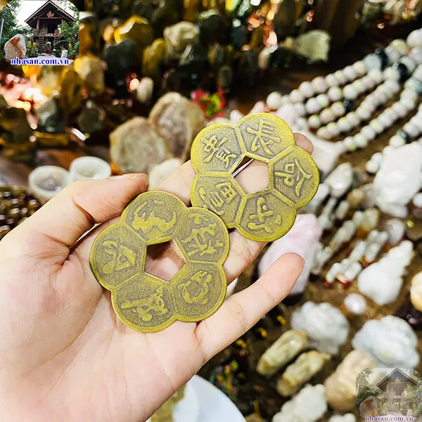 ĐỒNG TIỀN XU HOA MAI 5 CÁNH