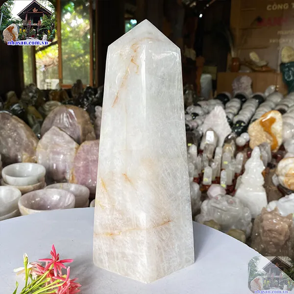 Trụ lục lăng thạch anh trắng 5.6kg-T574