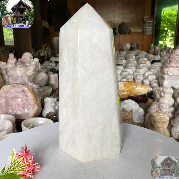 Trụ lục giác thạch anh trắng 7.4kg-T581