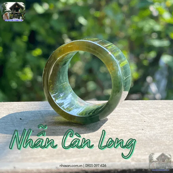 Nhẫn Càn Long ngọc thuỷ tảo 20ly nặng 16gr, bảo vật phong thủy quyền uy