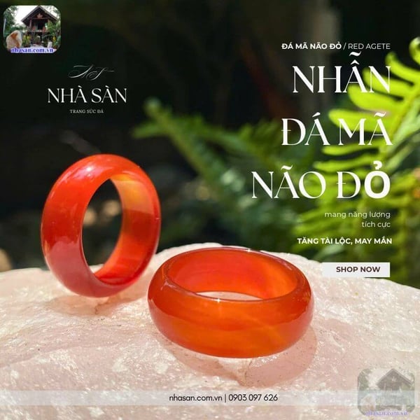 Nhẫn đá mã não đỏ - Bí quyết tăng tài lộc, may mắn thịnh vượng