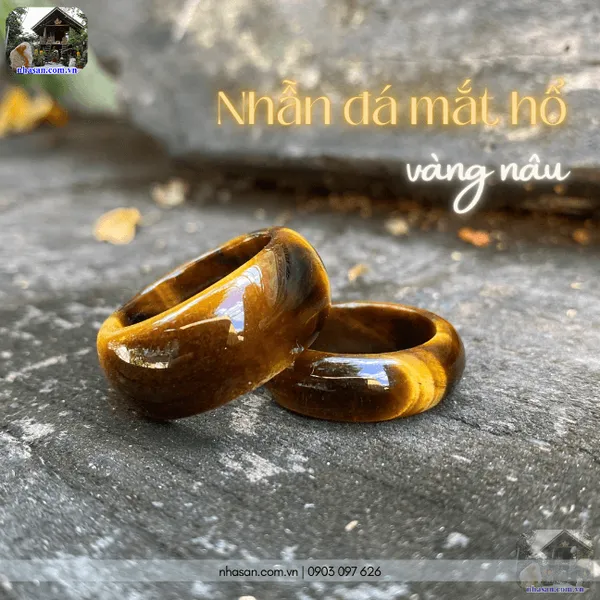 Nhẫn đá mắt hổ vàng nâu, biểu tượng của quyền lực và uy nghi