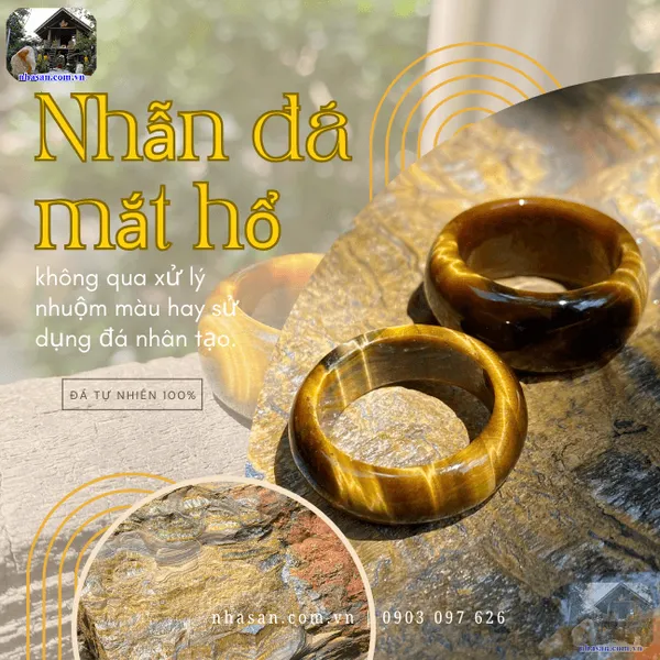 Nhẫn đá mắt hổ vàng nâu, biểu tượng của quyền lực và uy nghi