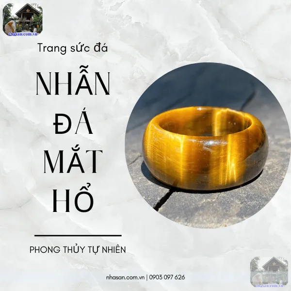 Nhẫn đá mắt hổ vàng nâu, biểu tượng của quyền lực và uy nghi
