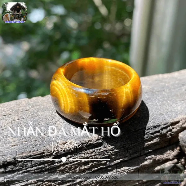 Nhẫn đá mắt hổ vàng nâu, biểu tượng của quyền lực và uy nghi
