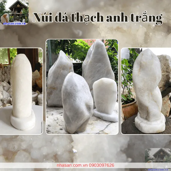 Núi đá thạch anh trắng tự nhiên - Trấn trạch, tẩy uế, kích hoạt vượng khí