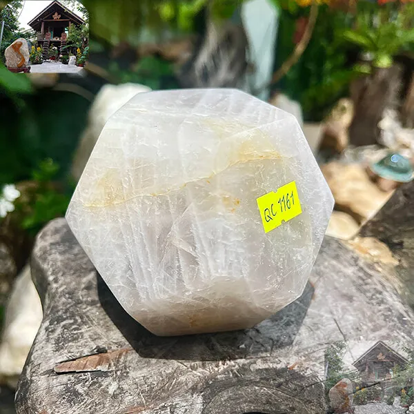 Quả cầu bi giác 12 mặt 1.3kg đá thạch anh - Giải pháp thư giãn, giảm stress hiệu quả