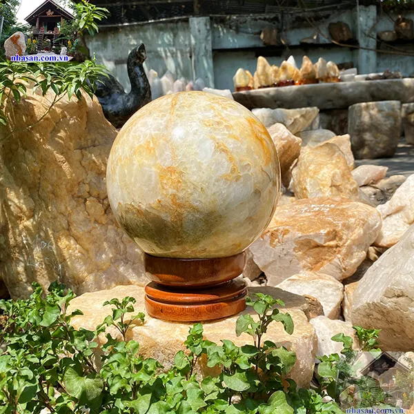 Thạch anh bông vàng 9.8kg -19cm - QC1000