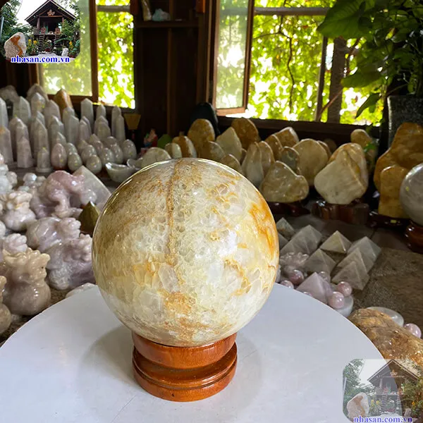 Thạch anh bông vàng 9.8kg -19cm - QC1000