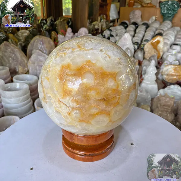 Thạch anh bông vàng 9.8kg -19cm - QC1000