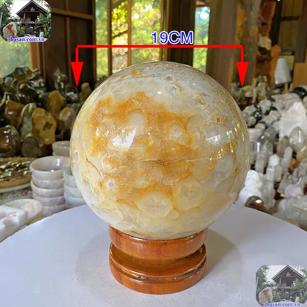 Thạch anh bông vàng 9.8kg -19cm - QC1000