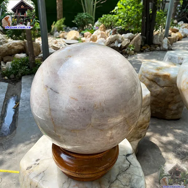 Quả cầu thạch anh hồng 27cm-29kg-QC1144