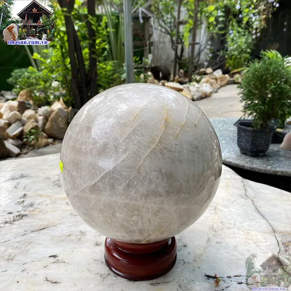 Quả cầu thạch anh hồng 24cm-19.5kg-QC1145