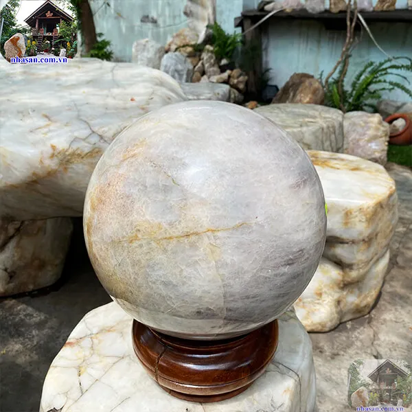 Quả cầu thạch anh hồng 27cm-29kg-QC1144