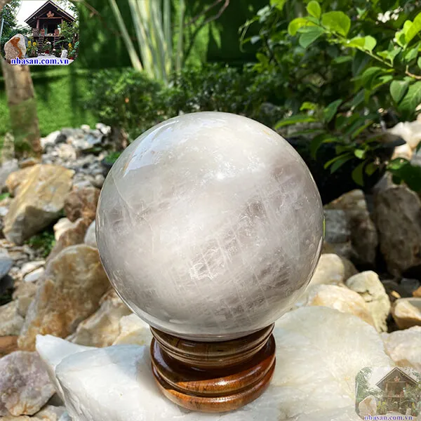 Quả cầu thạch anh hồng 16.5cm-6.6kg-QC1132
