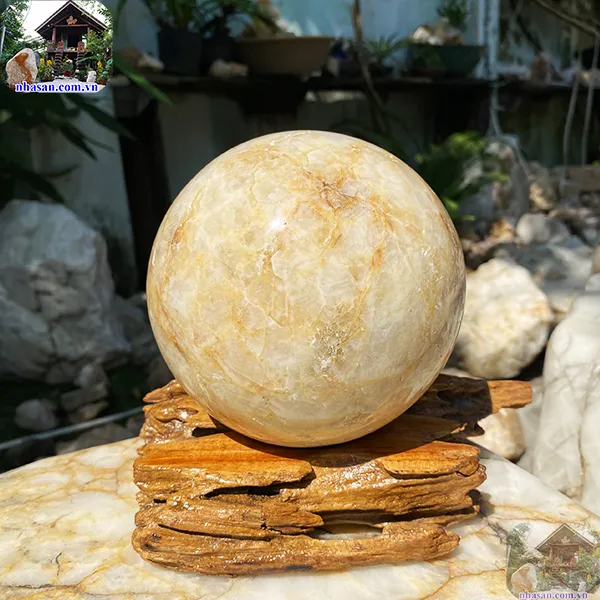 Quả cầu phong thủy màu vàng QC1260 - 15cm - 4.05kg