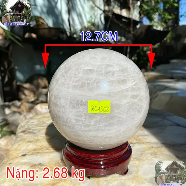 Quả cầu phong thủy mệnh Thủy QC1308, nặng 2.68kg, đường kính 12.7cm