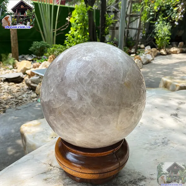 Quả cầu thạch anh hồng 24.5cm-22kg-QC1110