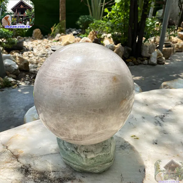 Quả cầu thạch anh hồng 26cm-30kg-QC1146