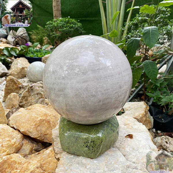 Quả cầu thạch anh hồng 20cm-13.2kg-QC1138