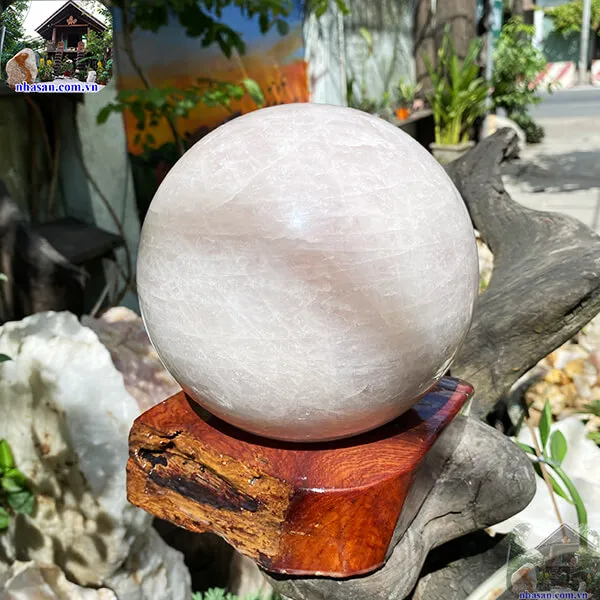 Quả cầu thạch anh hồng QC1286 - 8kg - 18.5cm