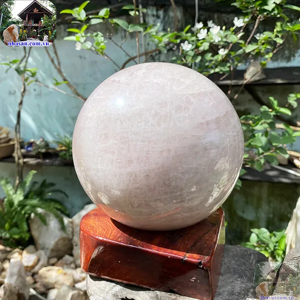 Quả cầu thạch anh hồng QC1286 - 8kg - 18.5cm