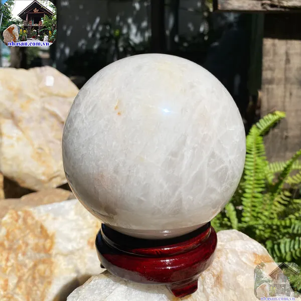 Quả cầu thạch anh 2.76kg - 13cm - QC1307
