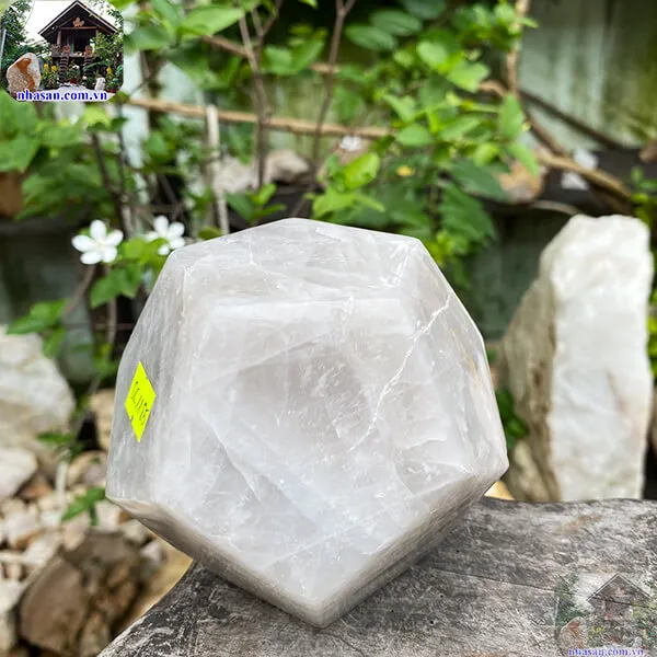 Quả cầu thạch anh trắng 12 mặt - Năng lượng dồi dào, xua đuổi tà khí