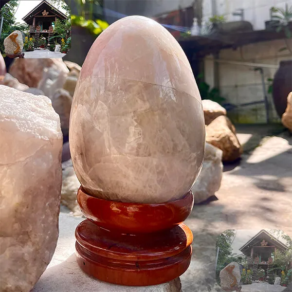 Trứng đá thạch anh 3kg - Vật phẩm phong thủy, sức khỏe, làm đẹp