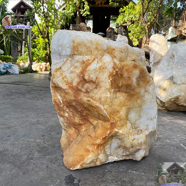 Đá thạch anh trắng thô khối 39.5kg-K161