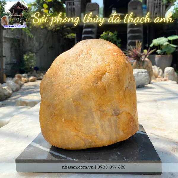 Sỏi phong thủy đá thạch anh CU03 nặng 6kg, kích thước: cao 18cm x ngang 16cm x dày 12cm