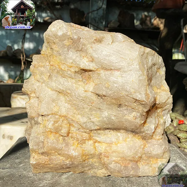 Đá thạch anh hồng thô khối 16kg-K155