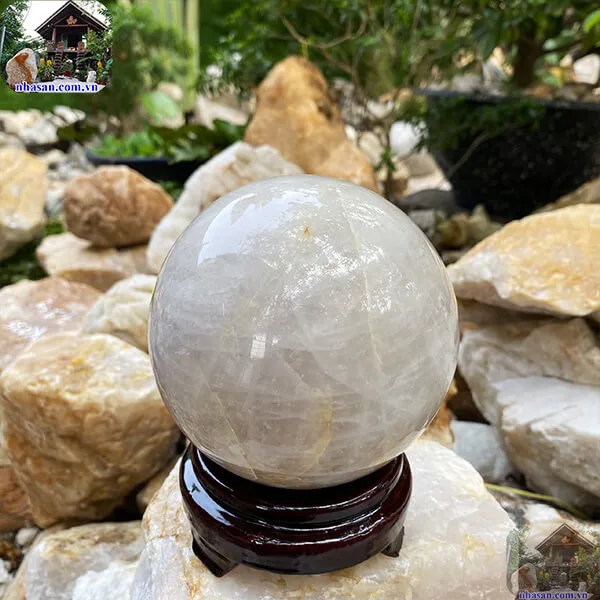 Quả cầu thạch anh hồng 11cm-1.9kg-QC1125