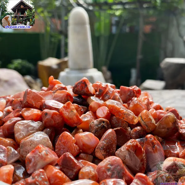 Đá vụn mã não đánh bóng phong thủy