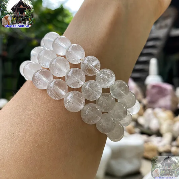 Vòng Tay Đá Thạch Anh Trắng 11 Ly