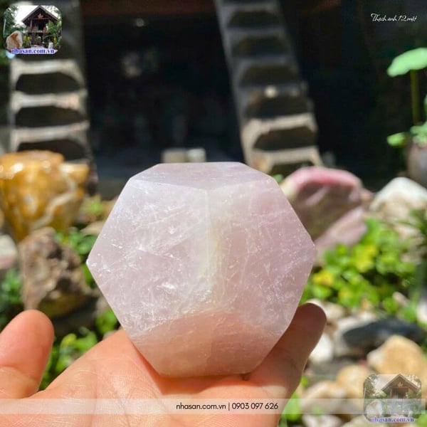 Đá thạch anh 12 mặt QC1495 - 440gr - 7.5cm