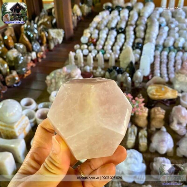 Đá thạch anh 12 mặt QC1495 - 440gr - 7.5cm