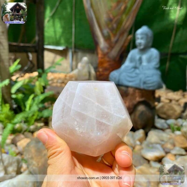 Đá thạch anh 12 mặt QC1498 - 440gr - 7.5cm
