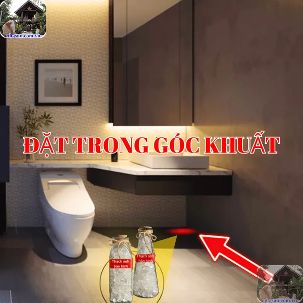 Thạch anh bảo bình thủy - Pháp khí hóa giải phương vị xấu, tẩy uế khí nhà vệ sinh