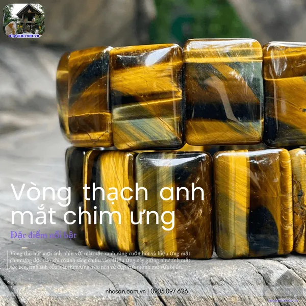 Vòng thạch anh mắt chim ưng phong thủy 20ly hộ thân, kích hoạt trí tuệ