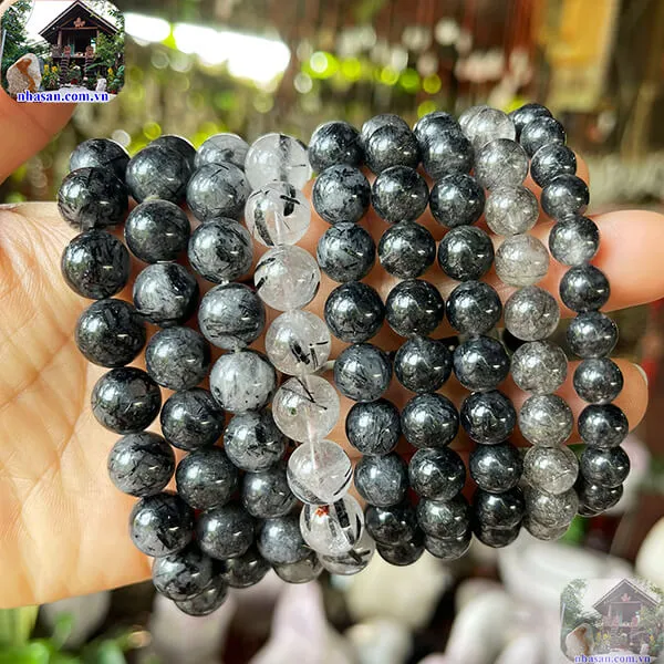Vòng tay đá thạch anh tóc đen